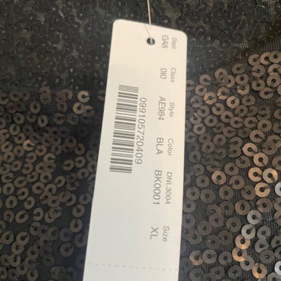 J.Crew Black Sequin Long Sleeved Shirt, Size XL, NWT - Picture 4 of 6